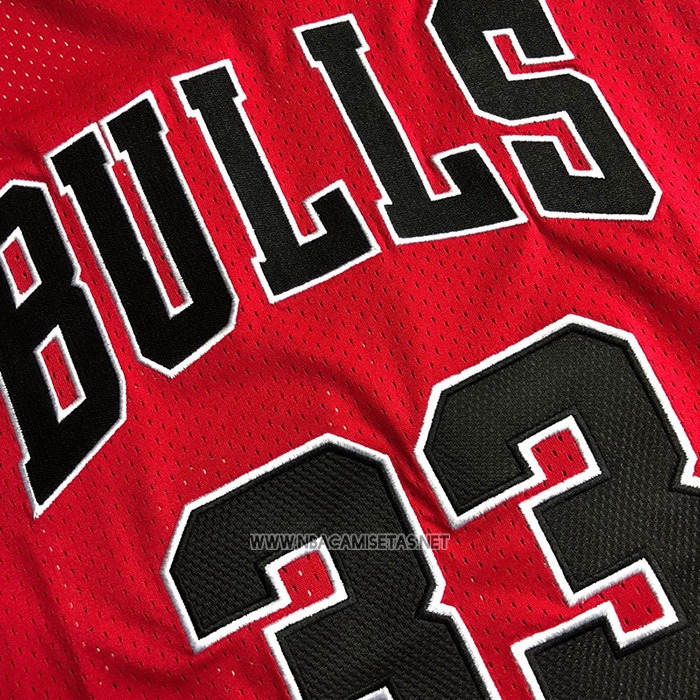 Camiseta Chicago Bulls Scottie Pippen NO 33 Mitchell & Ness 1997-98 Rojo